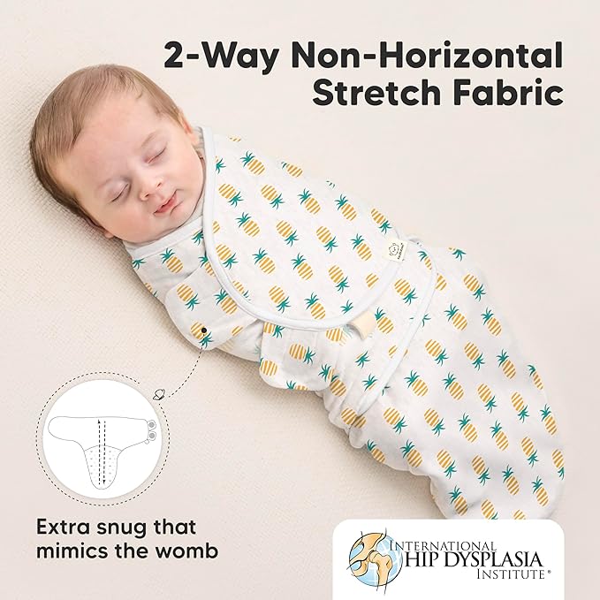 3-Pack Organic Baby Swaddle Sleep Sacks - Swaddles for Newborns, Infant 0-3 Months, Baby Girls, Boys, Soft & Snug Newborn Sleep Sack, Nursery Swaddling Blankets (Beach Day, OS)