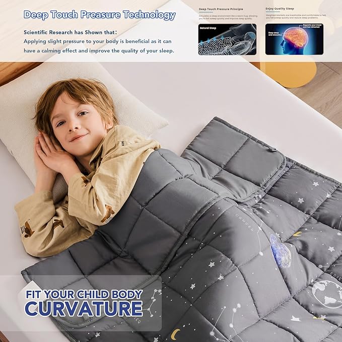 Topcee Weighted Blanket (3lbs 36"x48") Heavy Weighted Cooling Blanket for Sleeping Perfect for 40-60 lbs,Throw Size Breathable Blanket with Premium Glass Bead