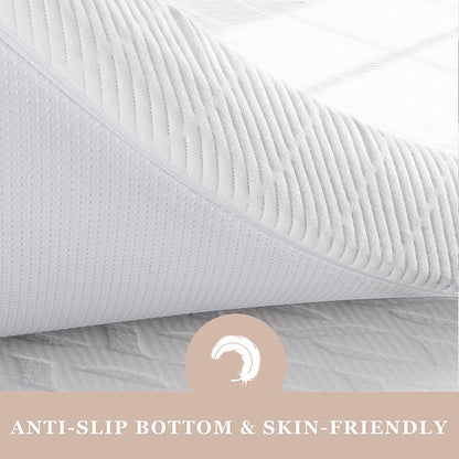BedStory Extra Firm Mattress Topper King Size 4 Inch - Pain-Relieving Memory Foam Bed Topper, Cooling Gel High-Density Mattress Pad, Skin-Friendly, Non-Slip Cover, No Odor, CertiPUR-US Certified