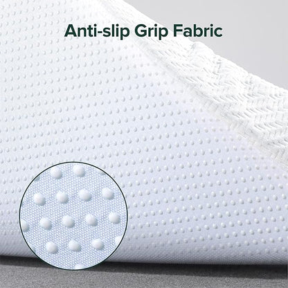 ZINUS 3 Inch Ultra Cooling Gel Memory Foam Mattress Topper with Cooling Cover, CertiPUR-US Certified, Queen, White