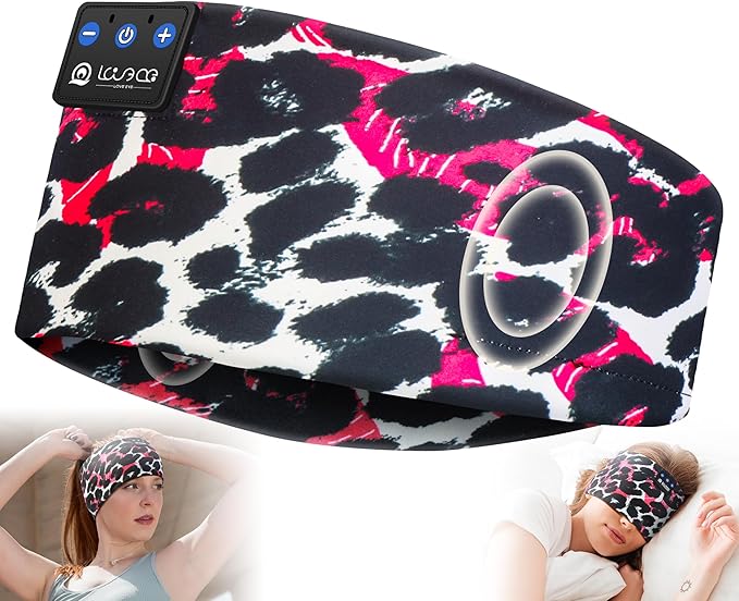 LOVE EYE Sleep Headphones Wireless Headband Headphones Bluetooth 5.4 for Side Sleeper Bluetooth Headband Earphones for Sports for tech Gadgets Gifts
