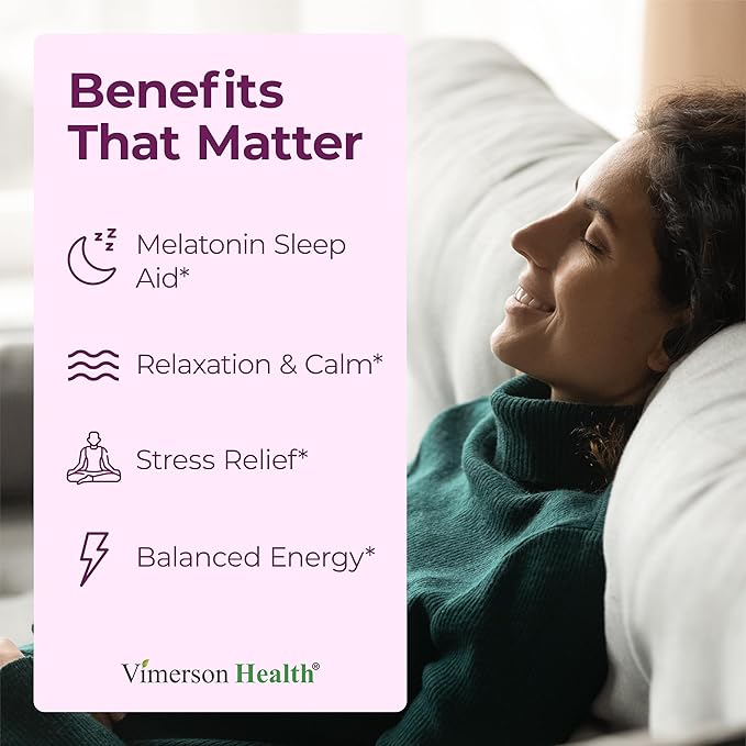 Melatonin 3mg Sleep Aid with L-Theanine & Valerian Root – Turmeric Curcumin Supplement with Ginger & Black Pepper – Organic Turmeric Supplement for Sleep, Calm and Stress Relief Support – 60 Capsules
