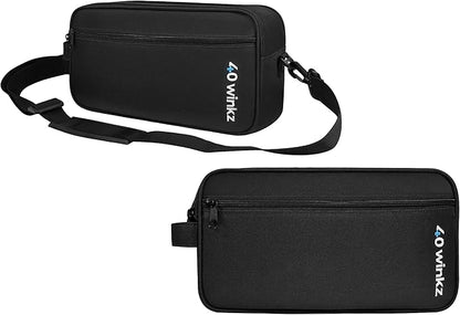 40Winkz CPAP Carrying Case for Travel – Fits ResMed AirMini, Z1, Z2 & Mini Machines, Compact Portable Travel Bag with Shoulder Strap, Luggage Sleeve & Organizer Pockets (Black)