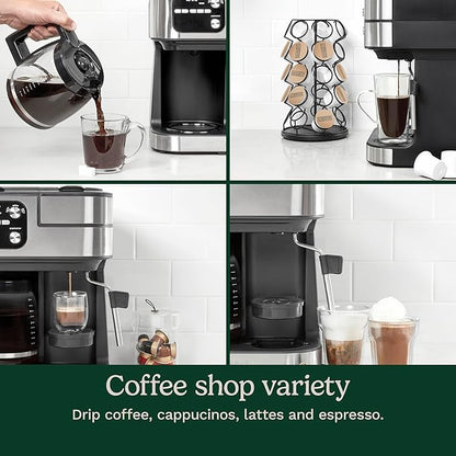 Cuisinart Coffee Center Barista Bar 4-in-1 Coffee Maker, Single-Serve Pods Compatible, Coffeemaker, Three Brewing Sizes, SS-4N1NAS, Black