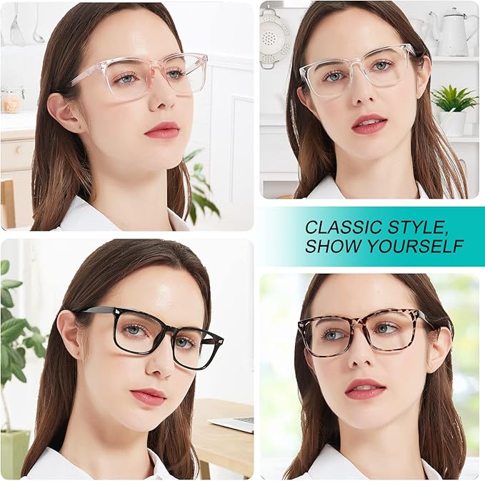 4 PACKS Blue Light Blocking Reading Glasses Women 1.0 1.25 1.5 1.75 2.0 2.25 2.5 2.75 3.0 3.5 4.0 5.0 6.0
