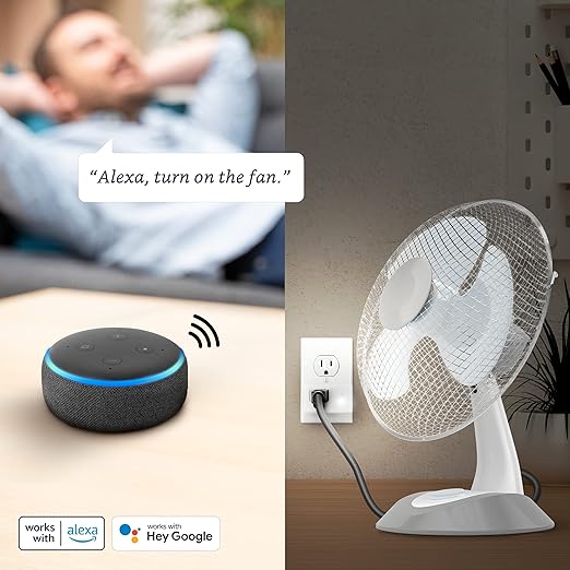 Feit Electric Smart Wi-Fi Plug, Works with Alexa and Google Home, No hub Required, 2.4 Ghz Network Only, Remote Control from Anywhere 15 Amp, Indoor Outlet Plug with Night Light