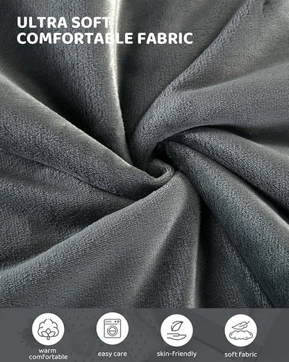 Heated Blanket Electric Blanket Full Size, Super Soft Cozy Upgraded Flannel Heating Blanket with 9 Heating Levels & 1-9 Hours Auto Off, Fast Heat & Overheat Protection, 72" x 84", Iron Gray