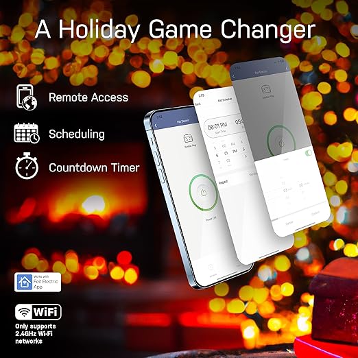 Feit Electric Wi-Fi Smart Power Strip, 4 Smart Outlets + 4 USB Ports, App & Voice Control, Works with Alexa & Google Assistant, 2.4GHz Network, Schedule & Timer Function, LED Indicator