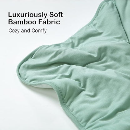 BubblePanda Rayon Made from Bamboo Baby Blanket for Boys Girls Neutral Soft Crib Blanket Toddler Quilt Comforter Newborn Nursery 30 x 40 Inch Green