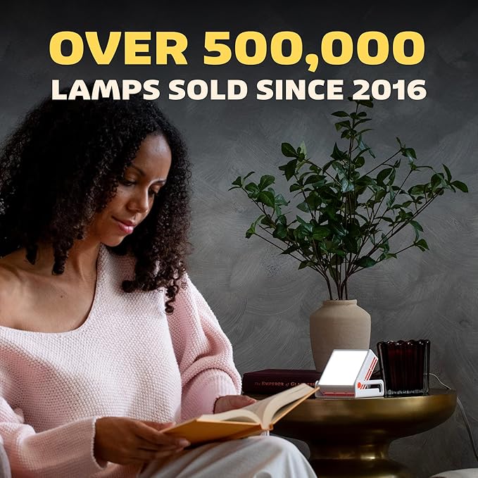 Circadian Optics Lampu Bright Light Therapy Desk Lamp | As Seen On Shark Tank | Ultra Powerful 10,000 LUX Brightness | 5500K Color Mimics Noon Day Sun | Improve Your Mood, Sleep, Energy & Focus
