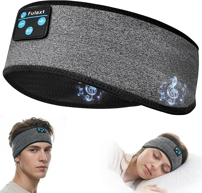 Sleep Headphones, Wireless Sleeping Headphones for Side Sleepers, Ultra-Thin Stereo Speakers, Bluetooth 5.4 Technology & Long-Lasting Time Battery, Sweat-Proof Earphones for Sports Yoga