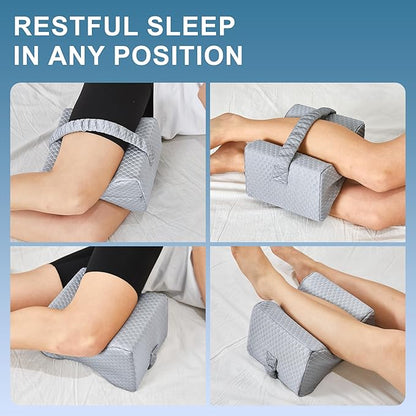 Knee Pillow for Side Sleepers,Cooling Leg Pillow for Sciatica, Knees,Back,Joints Between Legs,HIPS Pain Relief When Side Sleeping,Spine Aligning Support for Surgery Recovery, Pregnancy