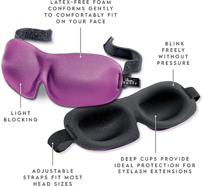 Bucky 40 Blinks No Pressure Printed Eye Mask for Travel & Sleep, Marble, One Size