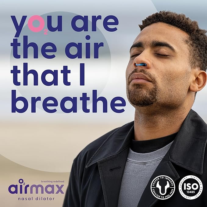 Airmax Nasal Dilators - Anti Snore Device - Small - 6-Month Relief - Cure for Snoring - Recommended by Physicians - Blue - One-Pack