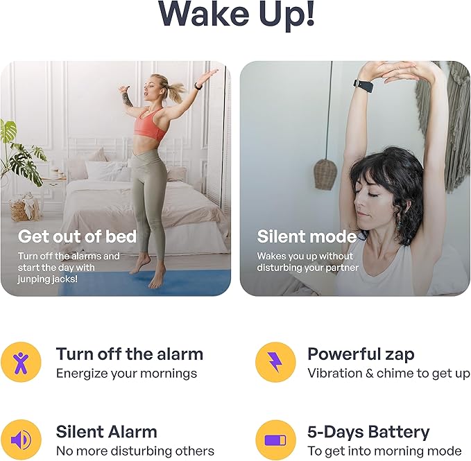 Pavlok Shock Clock | Budget Silent Alarm Clock | Perfect for Heavy Sleepers | Great for Couples | Wake Up On Time | Vibrating Alarm | Best Alarm for Students