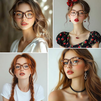 Blue Light Glasses for Woman Men | 99% Blue Light Blocking Glasses | Computer Glassess | Gaming | TV Phone Screen Reader Square Frame | Anti Eyestrain & UV Glare,1 Pack