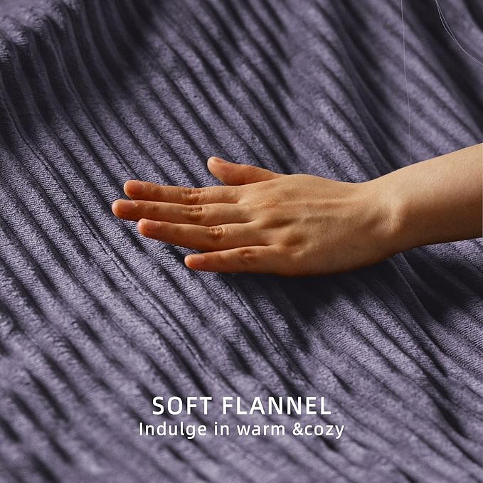 Heated Blanket King Size 100"x90",ETL Certification-10 Heating Levels Electric Blanket&1-10 Hour Auto Off,Heating Blanket with Dual Controller (Purple)
