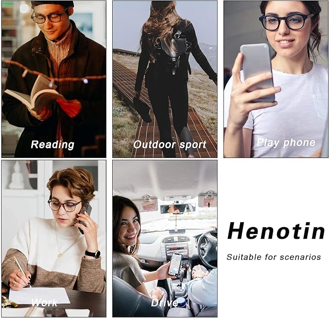 Henotin 4 Pack Ladies Reading Glasses Blue Light Blocking Spring Hinge Readers Anti Eyestrain Computer Eyeglasses (Multicolor, 1.5)