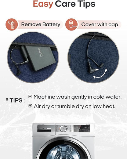 ZonLi Heated Blanket Battery Operated, Wearable Portable Electric Blanket with Rechargeable Battery, 50"x60" Cordless Heated Blanket, Waterproof, Machine Washable(Rainbow Dream)