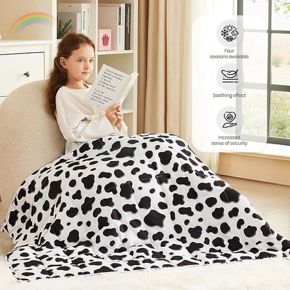 HOSUKKO Weighted Blanket - 3 lbs Cow Pattern Heavy Blanket - Breathable Blanket(36 * 48 inches, 3 lbs)