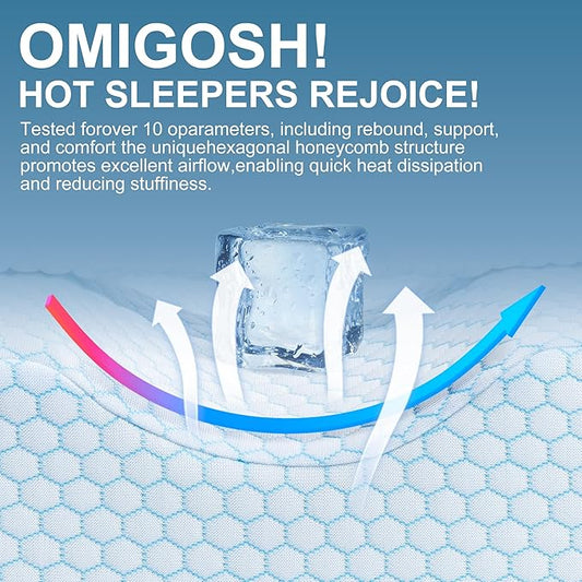 Knee Pillow for Side Sleepers-Memory Foam Leg Pillow for Between Legs-Sciatica,Hip&Back Pain Relief,Spinal Alignment Leg Cushion,Arctic White