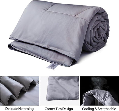 Bamboo Viscose All Season Comforter/Blanket - Ultra Soft & Breathable Comfort - Perfect Medium Weight for Snuggling Without Overheating - Enjoy Cozy Sleep All Night