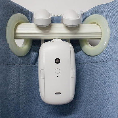 Automatic Curtain Opener and Closer Single - Roman Rod Rail Smart Curtain Opener Robot, Low Noise APP Control Electric Curtain Track for Home Office