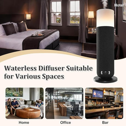 Smart Waterless Essential Oil Diffuser,Scent Diffuser for Home,Hotel Collection Diffuser APP Control,Ambient Lighting,Covers Up to 2000 Sq.Ft Aromatherapy Diffuser for Bedroom Spa Yoga Office Black
