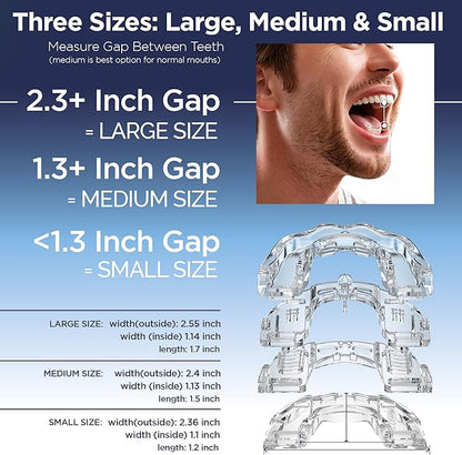 SilentZPro 2.0 - USA Designed & FDA-Cleared Anti Snore Mouthpiece - Fully Adjustable Anti Snore Mouth Guard - Professional Patented Anti Snore Device, Medium