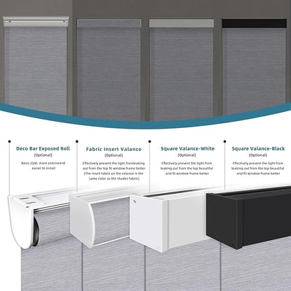 Motorized Shades Compatible with Alexa,Google Asssitant,Homekit Over Thead,70% Blackout Light Filtering Blinds,Smart Shades with Remote, APP/Voice Control,Essential Grey(Classic Grey)