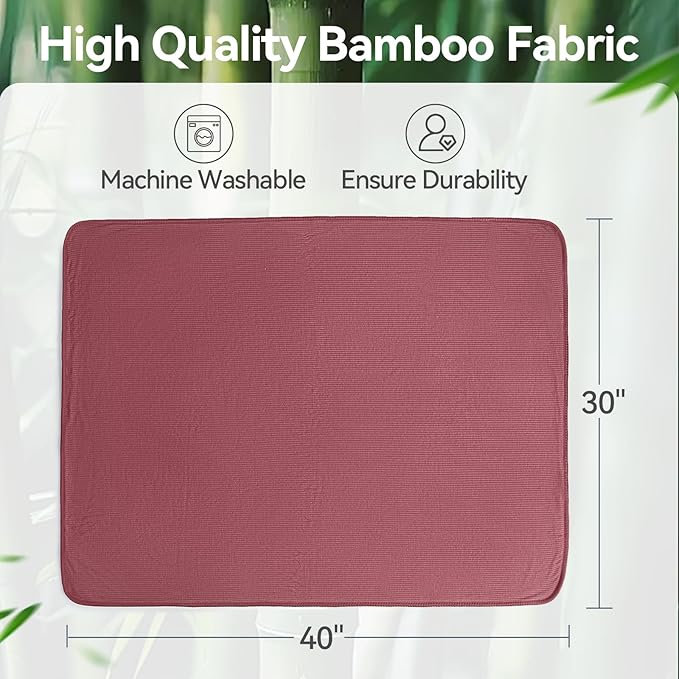 Ultra-Soft Rayon Made from Bamboo Baby Blanket - 30x40 Inches Double-Layer Swaddle Blanket, Breathable & Hypoallergenic, Lightweight Nursing Cover, Stroller Blanket for Infants & Toddlers