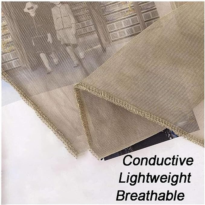 100% Silver Fiber EMF Shielding Bed Canopy,Blocks Radiation/EMF/WiFi/5G & Other RF Attenuation 10MHz-10GHz 35-60dB(180x220x185CM)