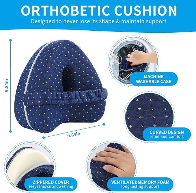 Leg Pillow, Knee Pillow for Side Sleepers, Leg Pillows for Sleeping, Knee Cushion for Sleeping,Suitable for Relieving Leg, Back, Knee Pain