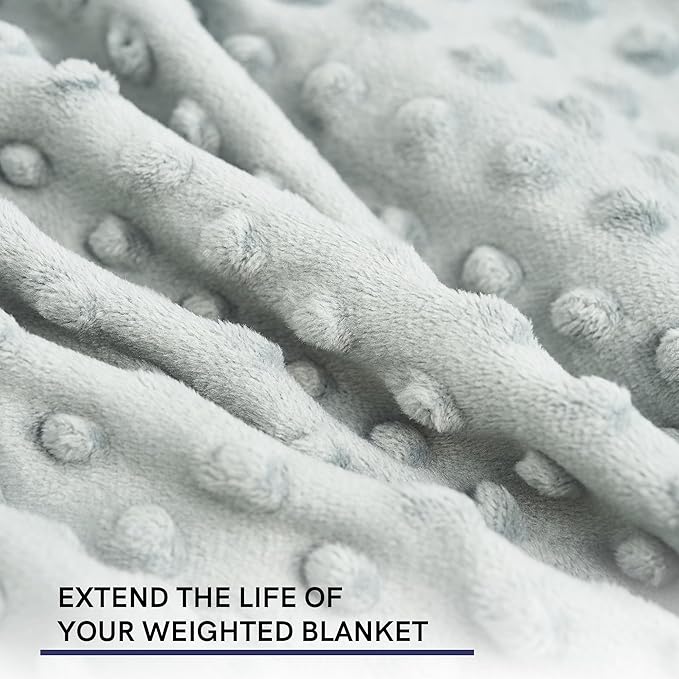YnM Fuzzy Duvet Cover for Weighted Blankets (Lattice Scroll 80''x87'')