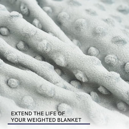 YnM Fuzzy Duvet Cover for Weighted Blankets (Lattice Scroll 80''x87'')