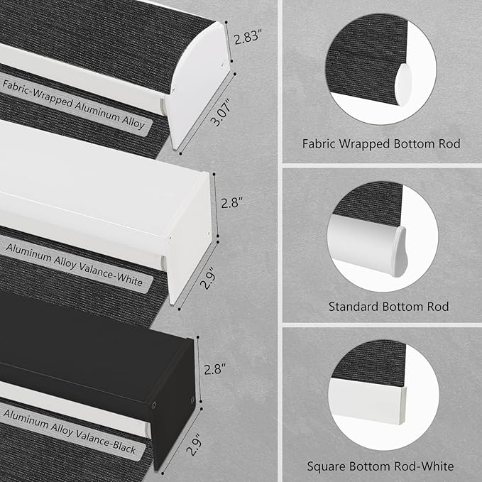 Aprilsmart Motorized Blinds with Remote,Compatible with Apple HomeKit Alexa Google Home- Voice and app Control,Motorized Roller Shades 100% Blackout Custom Size(Baltimore Flint-27)