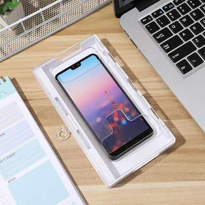 Cell Phone Lock Box, Portable Phone Locker Case with 2 Keys, Transparent Mobilephone Jail Storage Box for Kids Students Adults Focus, Screen Self-control Timed Locking Container