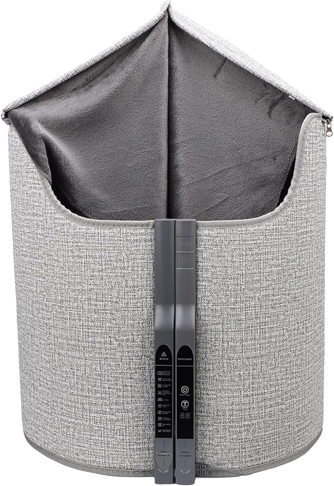 Zunate Foldable Leg Warmer With Soft Blanket, Small Personal Space Heater with Smart Timing and Temperature Control, Electric Space Heater with Two Heating Modes for Office Home (US Plug 110V)