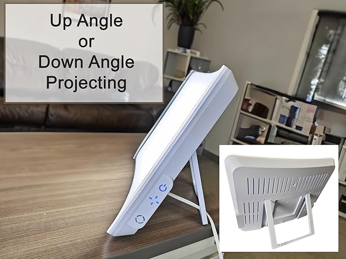 Carex Day-Light Elite Bright Sunlight Therapy Lamp, 10000 LUX Therapy Lamp at 12 Inches, LED Bright White Light with Adjustable Height and Brightness Levels for Mood, White