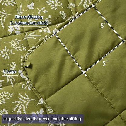 yescool Weighted Blanket for Adults (20 lbs, 60” x 80”, Sage) Cooling Heavy Blanket for Sleeping Perfect for 190-210 lbs, Queen Size Breathable Blanket with Premium Glass Bead, Machine Washable