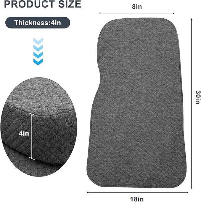 Knee Pillow for Side Sleepers, 100% Memory Foam Filling Leg Pillow for Side Sleeping, 4" Height Leg Pillow for Relieving Leg, Back, and Knee Pain Breathable & Pressure-Relieving Support - 18"x30"x4"