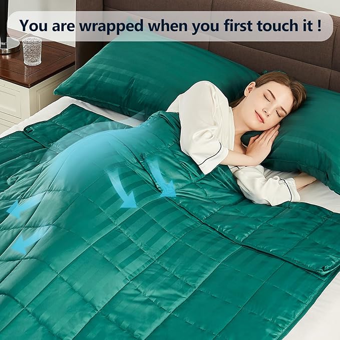 Weighted Blanket King Size (88"x104" 30lbs),Ultra Soft and Cozy Cooling Weighted Blanket King Size for Adult,Heavy Blanket with Machine Washable Soft Blanket, Green