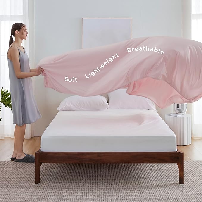 Bedsure Pink Cooling Blanket for Hot Sleepers - Summer Cold Throw Blanket for Bed, Arc-Chill Lightweight Summer Bedding, Cool Thin Ice Cold Cooled Throws with Rayon Derived from Bamboo, 50x70