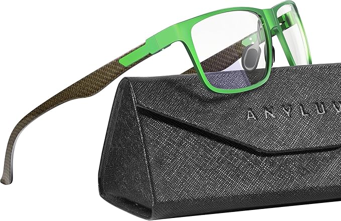 ANYLUV Blue Light Blocking Glasses Men Computer Gaming Glasses Lightweight Al-Mg Metal Anti Eyestrain Eye Protection
