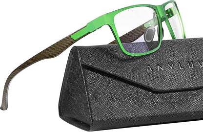 ANYLUV Blue Light Blocking Glasses Men Computer Gaming Glasses Lightweight Al-Mg Metal Anti Eyestrain Eye Protection