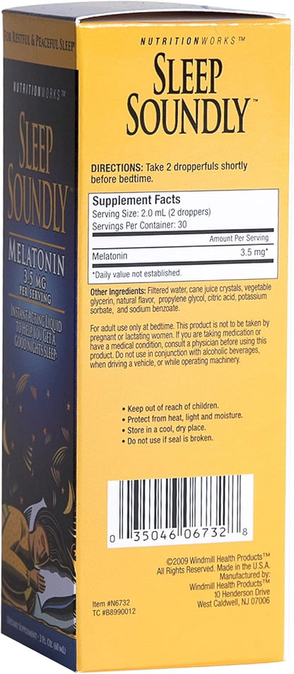 Sleep Soundly Melatonin, 2 Fl Oz