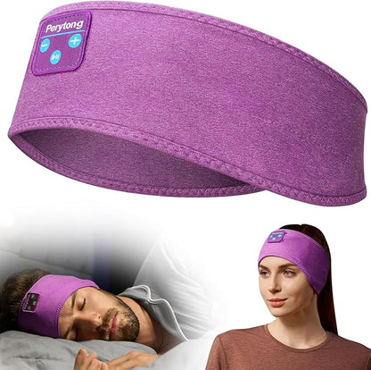 Sleep Headphones Headband, Bluetooth 5.4 Sleep Headband Headphones for Side Sleepers with Ultra-Thin HD Stereo Speakers, Fast-Charging Battery, Wireless Earphones Sport Headband for Men Women