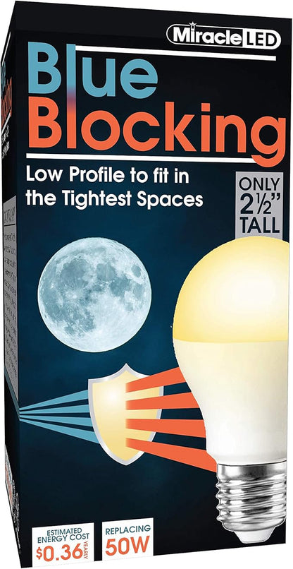 Miracle LED 3W Blue Blocking Bulb, Amber Glow