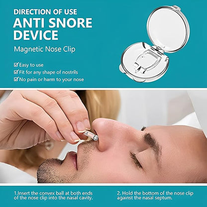 6PCS Anti Snoring Devices - Silicone Magnetic Anti Snoring Nose Clip, Snore Stopper - Comfortable Nasal to Relieve Snore, Stop Snoring for Men and Women