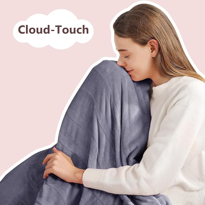 Heated Blanket Full Size Electric Blanket 72" X 84" with 5 Heating Levels & 10 Hours Auto Off, Double-Sided Premium Flannel Heating Blanket, ETL & FCC Certified, Machine Washable, Warm Gift